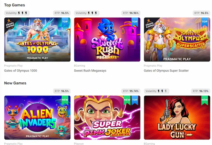 Spin Bounty Casino games